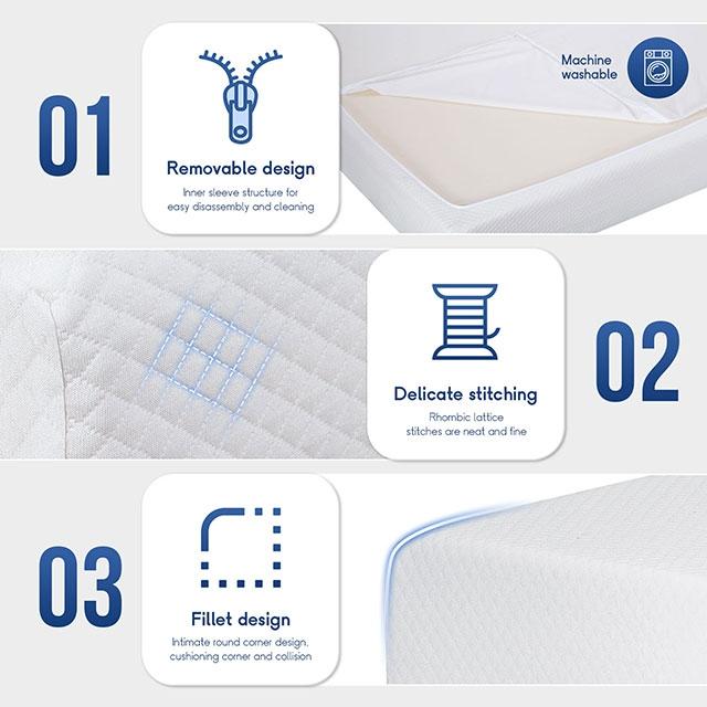 Artemisia 6" Full, Queen, & Twin Memory Foam Mattress - U&U Home Budget Furniture (Carteret, NJ)