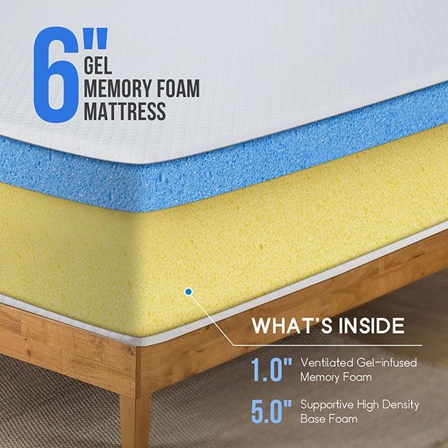 Artemisia 6" Full Memory Foam Mattress - U&U Home Budget Furniture (Carteret, NJ)
