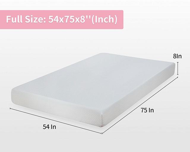 Artemisia 8" Cal. King, E.King, Full, & Queen Memory Foam Mattress - U&U Home Budget Furniture (Carteret, NJ)