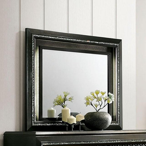 Demetria Metallic Gray Mirror - U&U Home Budget Furniture (Carteret, NJ)