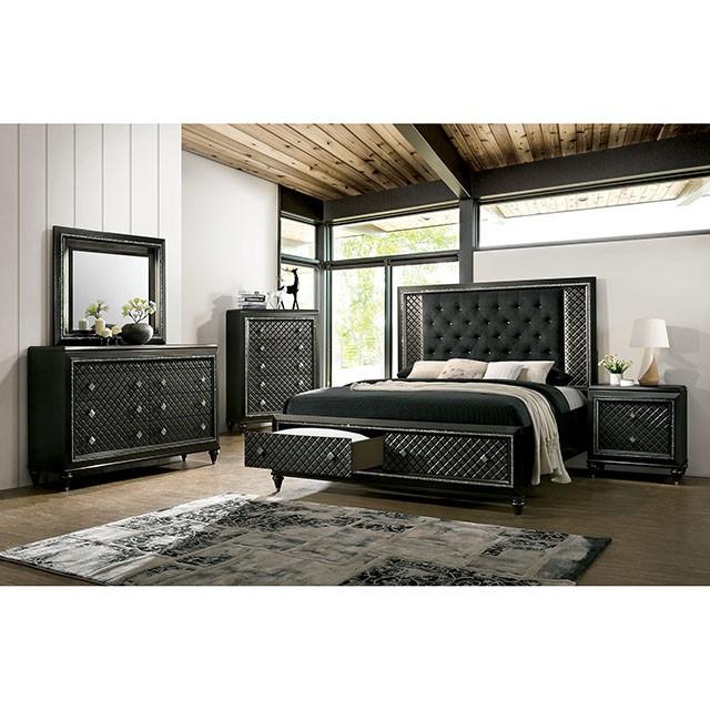 Demetria Metallic Gray Chest - U&U Home Budget Furniture (Carteret, NJ)