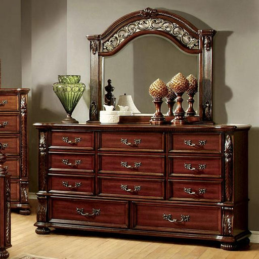 ARTHUR Brown Cherry Dresser - U&U Home Budget Furniture (Carteret, NJ)