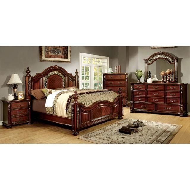 ARTHUR Brown Cherry Dresser - U&U Home Budget Furniture (Carteret, NJ)
