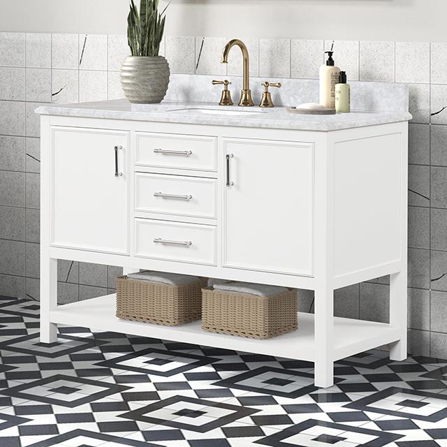 Arthur Vanity with Top/ Sink - U&U Home Budget Furniture (Carteret, NJ)