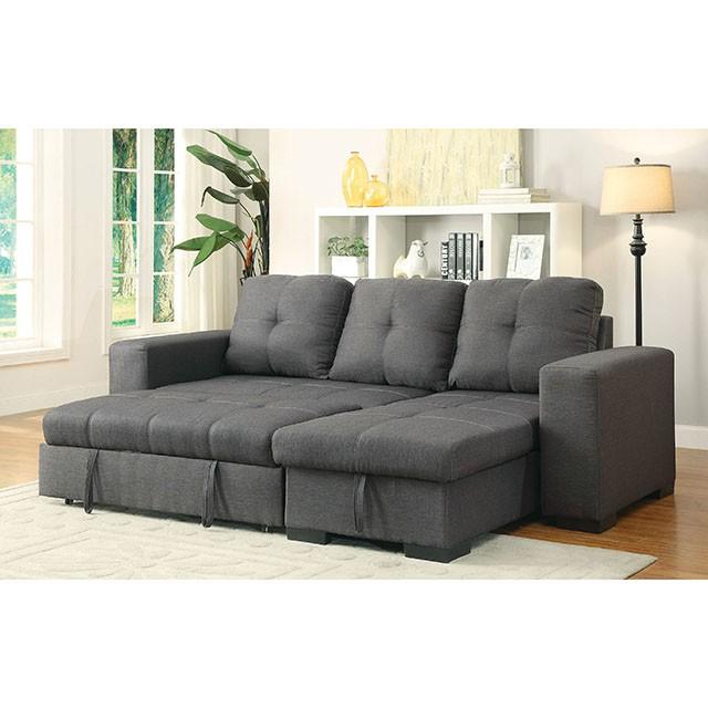 DENTON Sectional, Gray - U&U Home Budget Furniture (Carteret, NJ)
