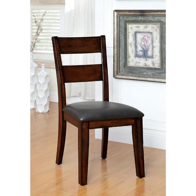 DICKINSON I Dark Cherry Side Chair (2/CTN) - U&U Home Budget Furniture (Carteret, NJ)