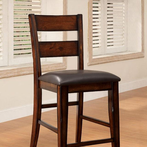 DICKINSON II Dark Cherry Counter Ht. Chair (2/CTN) - U&U Home Budget Furniture (Carteret, NJ)