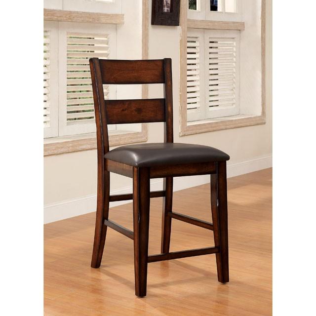 DICKINSON II Dark Cherry Counter Ht. Chair (2/CTN) - U&U Home Budget Furniture (Carteret, NJ)