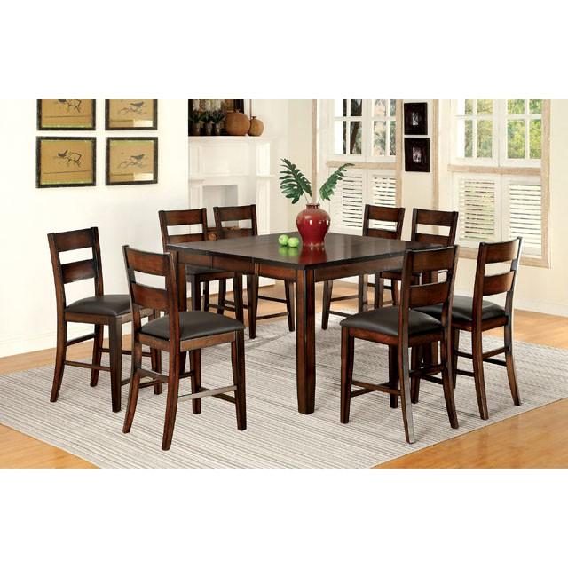DICKINSON II Dark Cherry Counter Ht. Chair (2/CTN) - U&U Home Budget Furniture (Carteret, NJ)