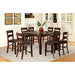 DICKINSON II Dark Cherry Counter Ht. Table w/ 18" Leaf - U&U Home Budget Furniture (Carteret, NJ)