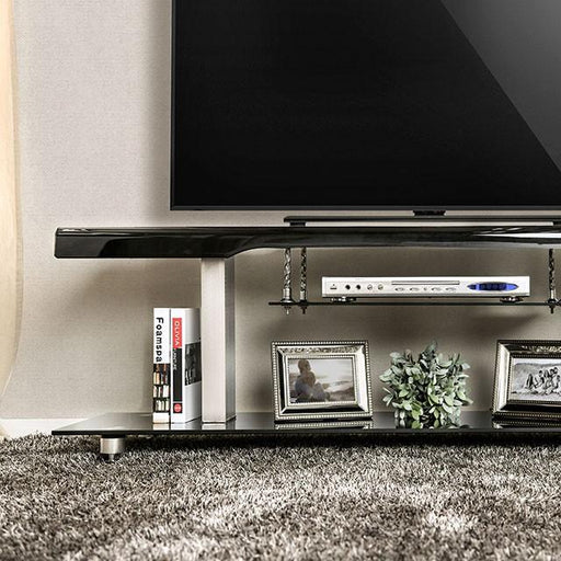 Dietrich Black 60" TV Console - U&U Home Budget Furniture (Carteret, NJ)