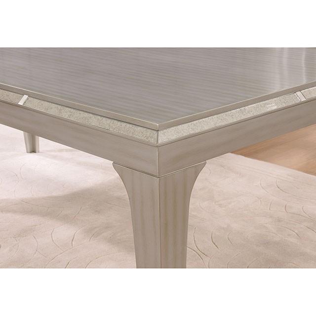 DIOCLES Silver/Gray Dining Table - U&U Home Budget Furniture (Carteret, NJ)