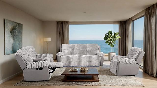 Dionysus Manual Reclining Sofa - U&U Home Budget Furniture (Carteret, NJ)