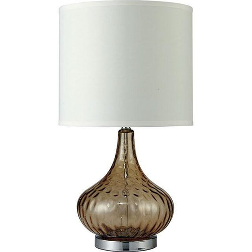 Donna Amber 15"H Glass Amber Table Lamp - U&U Home Budget Furniture (Carteret, NJ)
