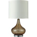 Donna Amber 15"H Glass Amber Table Lamp - U&U Home Budget Furniture (Carteret, NJ)