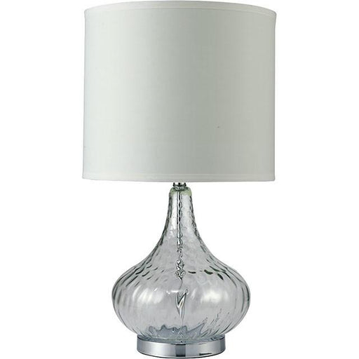 Donna Clear 15"H Glass Clear Table Lamp - U&U Home Budget Furniture (Carteret, NJ)