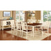 DOVER Vintage White/Cherry Dining Table w/ 18" Leaf - U&U Home Budget Furniture (Carteret, NJ)
