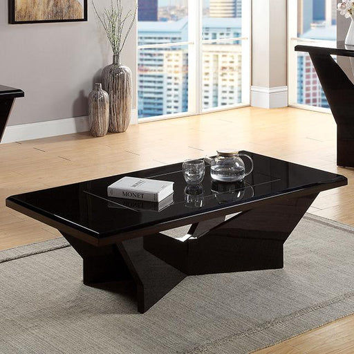 DUBENDORF Coffee Table, Black - U&U Home Budget Furniture (Carteret, NJ)