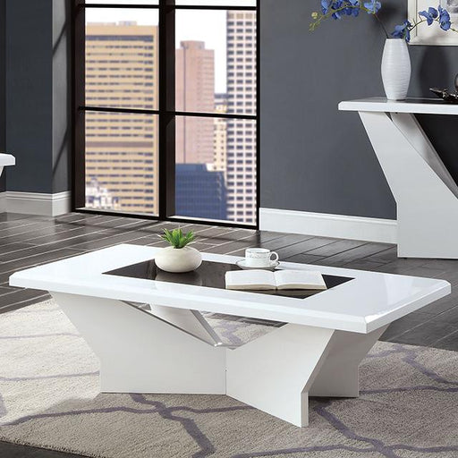 DUBENDORF Coffee Table, White - U&U Home Budget Furniture (Carteret, NJ)