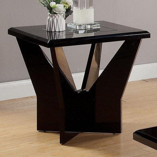 DUBENDORF End Table, Black - U&U Home Budget Furniture (Carteret, NJ)