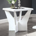 DUBENDORF End Table, White - U&U Home Budget Furniture (Carteret, NJ)