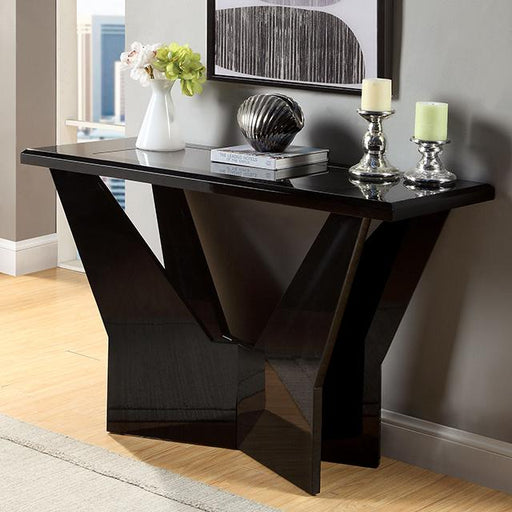 DUBENDORF Sofa Table, Black - U&U Home Budget Furniture (Carteret, NJ)