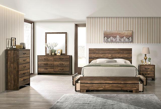 DUCKWORTH Mirror, Light Walnut - U&U Home Budget Furniture (Carteret, NJ)