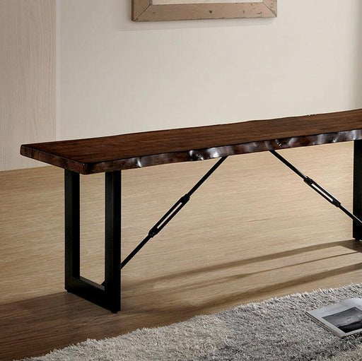 Dulce Walnut Bench - U&U Home Budget Furniture (Carteret, NJ)