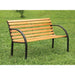 DUMAS Oak/Black Patio Wooden Bench - U&U Home Budget Furniture (Carteret, NJ)