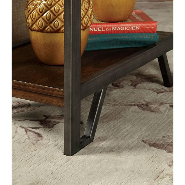 Dundalk Dark Oak Side Table - U&U Home Budget Furniture (Carteret, NJ)