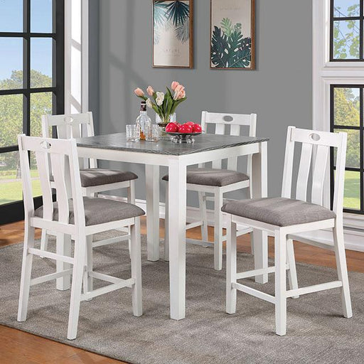Dunseith 5 Pc. Counter Ht. Set - U&U Home Budget Furniture (Carteret, NJ)