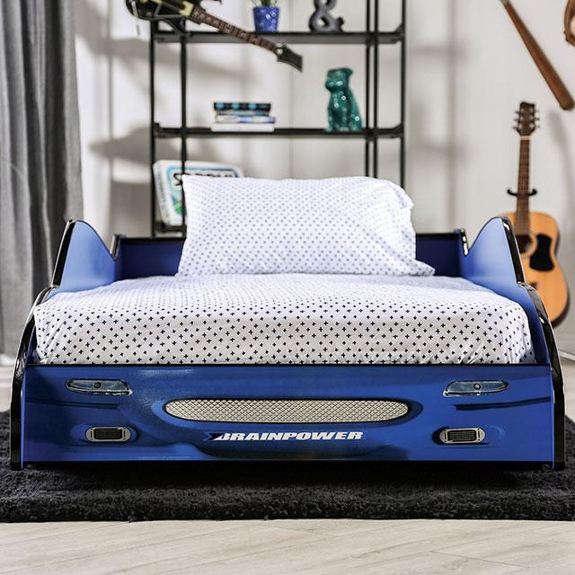 DUSTRACK Twin Bed, Blue & Red - U&U Home Budget Furniture (Carteret, NJ)