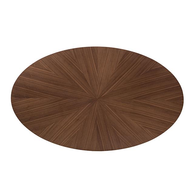 Ebikon 5 Pc Dining Table Set Walnut - U&U Home Budget Furniture (Carteret, NJ)