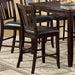 Edgewood II Espresso Square Counter Ht. Table - U&U Home Budget Furniture (Carteret, NJ)