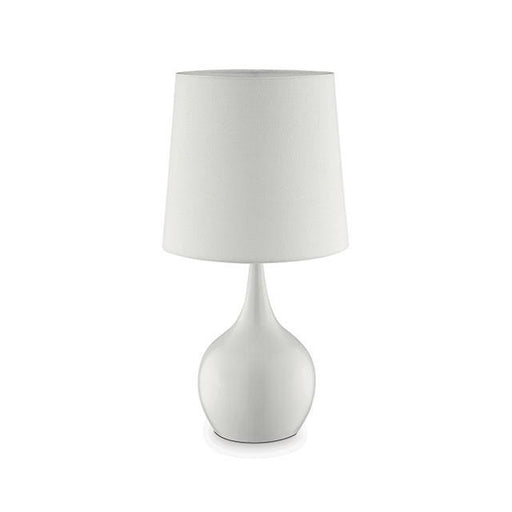 Edie White 23.5"H Glossy White Table Lamp - U&U Home Budget Furniture (Carteret, NJ)
