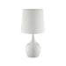 Edie White 23.5"H Glossy White Table Lamp - U&U Home Budget Furniture (Carteret, NJ)
