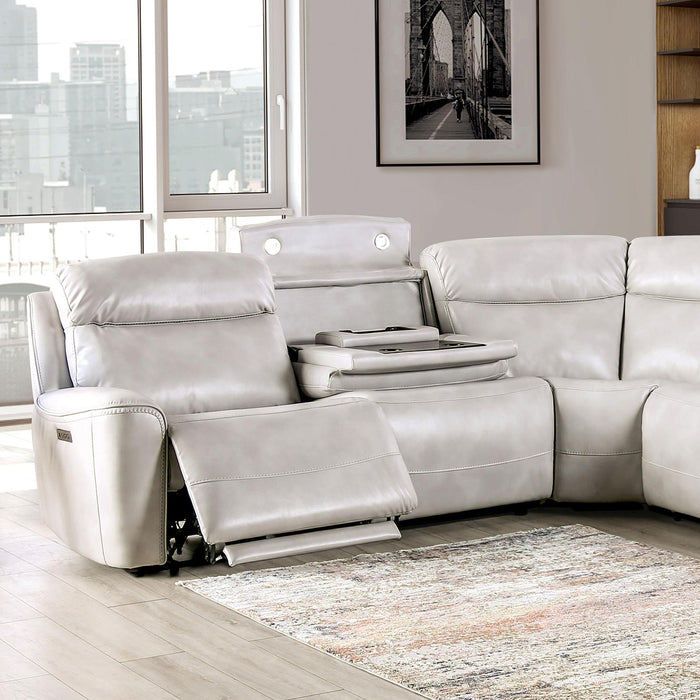 EDMONDUS Power Sectional, Light Taupe - U&U Home Budget Furniture (Carteret, NJ)