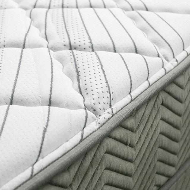 EDREA White/Gray 10" Tight Top Pocket Coil, Full - U&U Home Budget Furniture (Carteret, NJ)