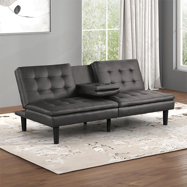 Eidsberg Futon Sofa Bed Orange, Grey, Brown, & Black - U&U Home Budget Furniture (Carteret, NJ)