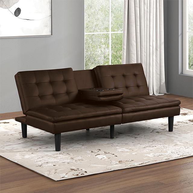 Eidsberg Futon Sofa Bed Orange, Grey, Brown, & Black - U&U Home Budget Furniture (Carteret, NJ)