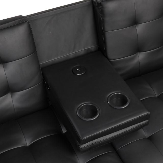 Eidsberg Futon Sofa Bed Orange, Grey, Brown, & Black - U&U Home Budget Furniture (Carteret, NJ)