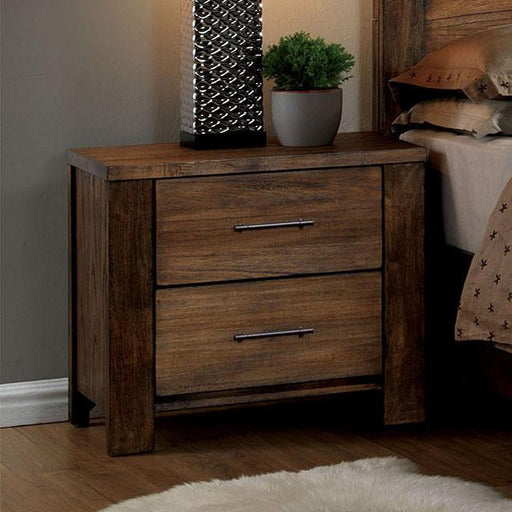 ELKTON Oak Night Stand - U&U Home Budget Furniture (Carteret, NJ)