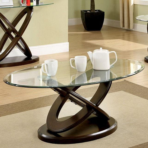 Atwood II Dark Walnut Coffee Table - U&U Home Budget Furniture (Carteret, NJ)