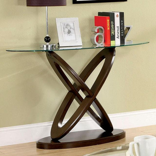 Atwood II Dark Walnut Sofa Table - U&U Home Budget Furniture (Carteret, NJ)
