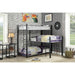 Aubrey Sand Black Twin Triple Decker Bed - U&U Home Budget Furniture (Carteret, NJ)