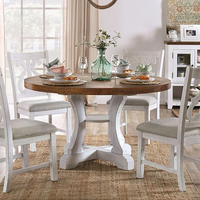 Auletta Transitional Dining Table Round & Squre - U&U Home Budget Furniture (Carteret, NJ)