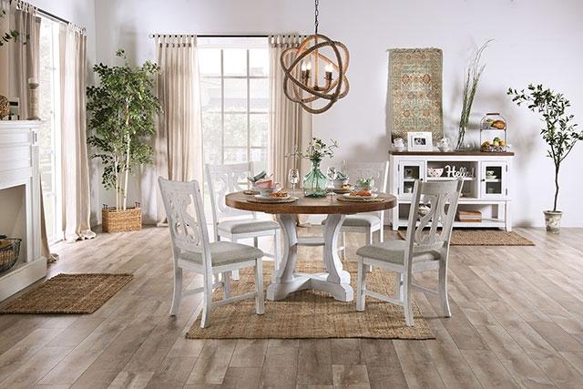 Auletta Transitional Dining Table Round & Squre - U&U Home Budget Furniture (Carteret, NJ)