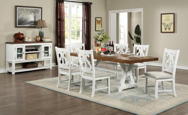Auletta Transitional Dining Table Round & Squre - U&U Home Budget Furniture (Carteret, NJ)
