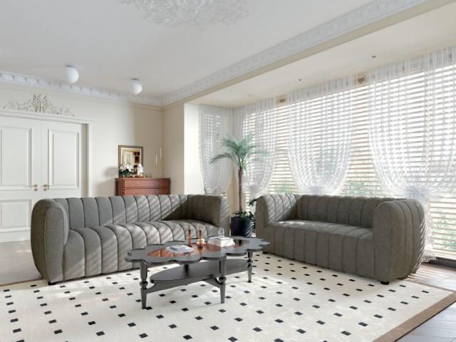 AVERSA Sofa, Black, Gray, & White - U&U Home Budget Furniture (Carteret, NJ)