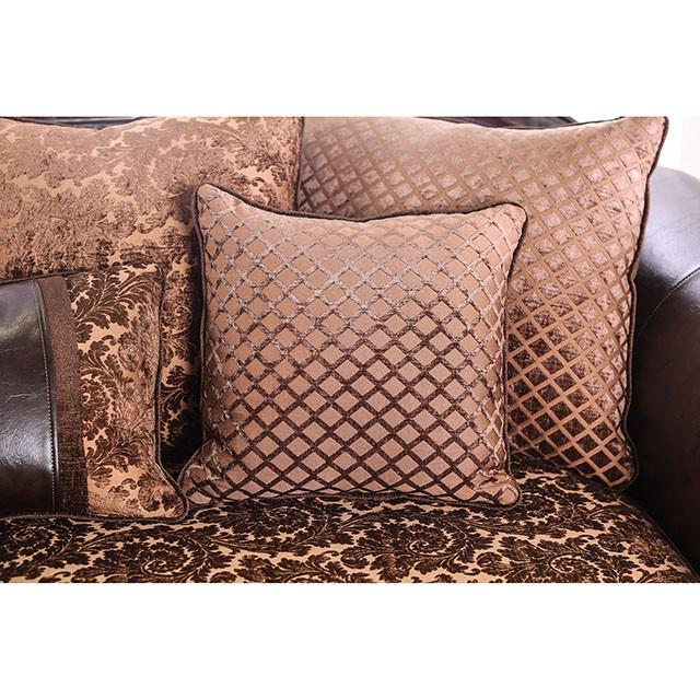 ELPIS Brown/Espresso Sofa - U&U Home Budget Furniture (Carteret, NJ)